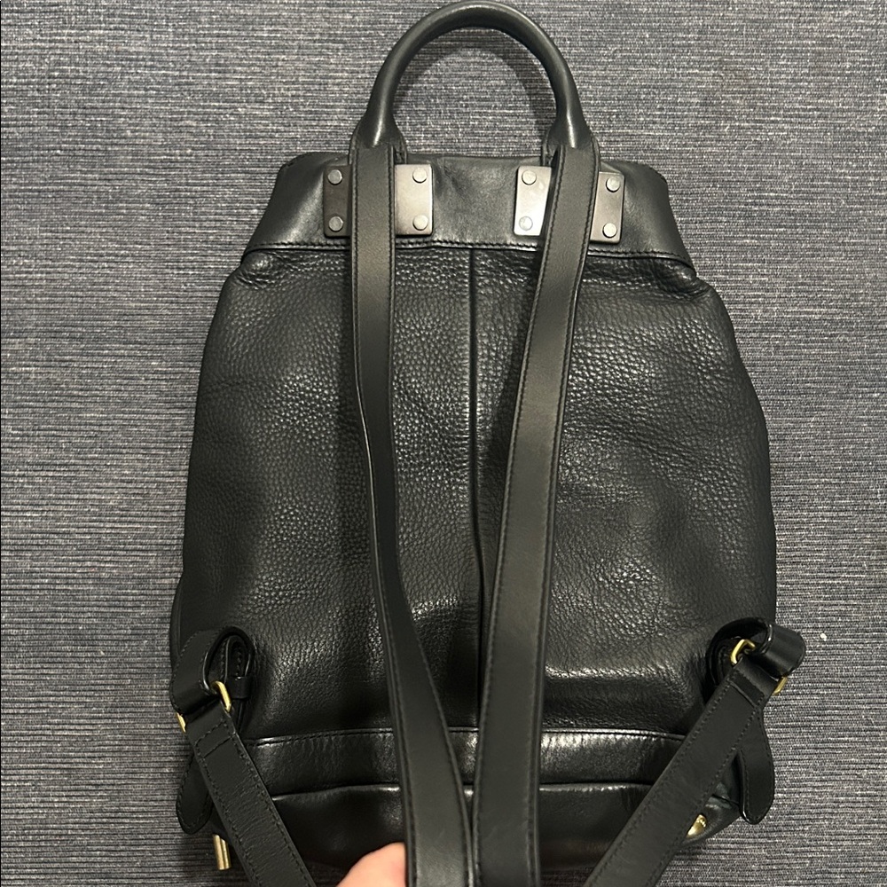 EUC!!! Rag & Bone Pilot Black Leather Backpack Purse - Picture 7 of 16